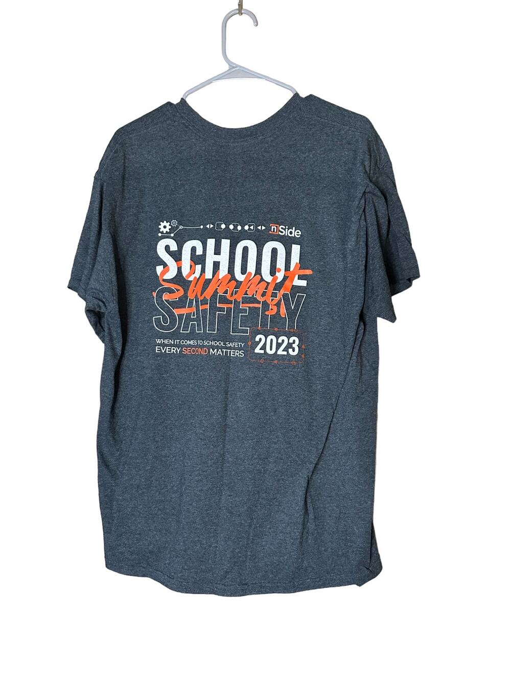 NWOT - NSide School Safety Platform Gray T-Shirt Size XL